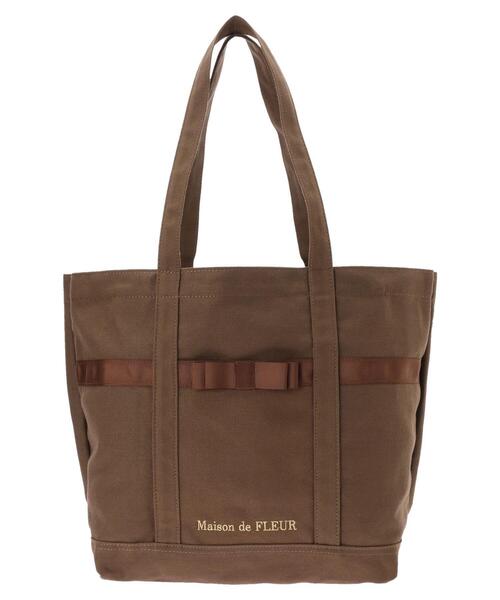 Maison de FLEUR（メゾンドフルール）の「多機能帆布トートMバッグ（トートバッグ・レディース・ブラック/ブラウン/アイボリー・FREE）」の6枚目の写真
