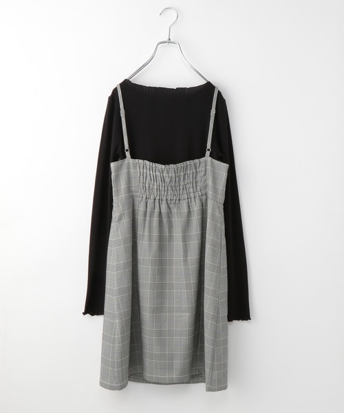 GLOBAL WORK（グローバルワーク）の「インナー付きジャンスカ/AND YUA ANY/299304（ジャンパースカート・キッズ・ベージュ/グレー・150cm/160cm）」の8枚目の写真