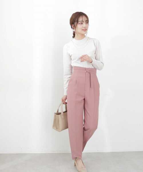 PROPORTION BODY DRESSING（プロポーションボディドレッシング）の「パールチェーン付きボリュームスリーブニット / 1212270904（ニット/セーター・レディース・ダークグレー/オフホワイト/パープル・FREE）」の21枚目の写真