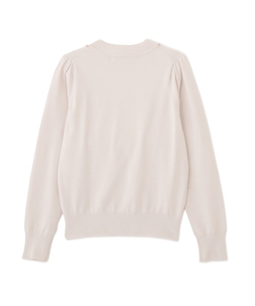 PROPORTION BODY DRESSING（プロポーションボディドレッシング）の「パールチェーン付きボリュームスリーブニット / 1212270904（ニット/セーター・レディース・ダークグレー/オフホワイト/パープル・FREE）」の5枚目の写真