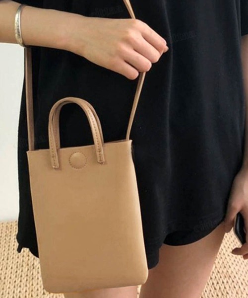 Dalfwin（ダールフィン）の「2022 AW 秋冬 レディース バッグ スクエアミニスマホショルダー スマホポシェット（ショルダーバッグ・レディース・ホワイト/ブラック/ダークベージュ・ONE SIZE）」の3枚目の写真