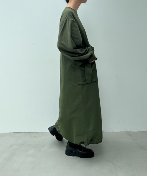 y/m（イム）の「ナイロンドッキングカットワンピース（ワンピース・レディース・ブラック/カーキ・FREE）」の16枚目の写真