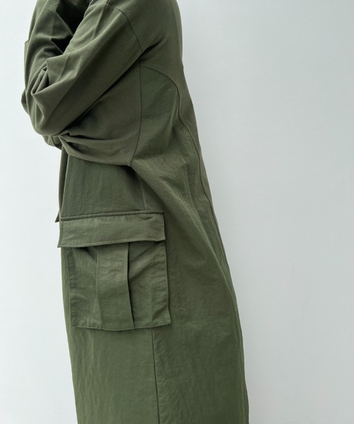 y/m（イム）の「ナイロンドッキングカットワンピース（ワンピース・レディース・ブラック/カーキ・FREE）」の6枚目の写真