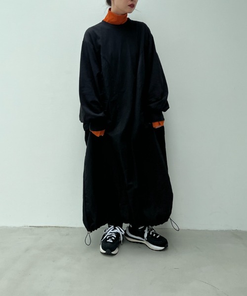 y/m（イム）の「ナイロンドッキングカットワンピース（ワンピース・レディース・ブラック/カーキ・FREE）」の14枚目の写真