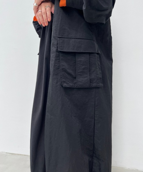 y/m（イム）の「ナイロンドッキングカットワンピース（ワンピース・レディース・ブラック/カーキ・FREE）」の10枚目の写真