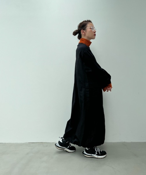 y/m（イム）の「ナイロンドッキングカットワンピース（ワンピース・レディース・ブラック/カーキ・FREE）」の15枚目の写真