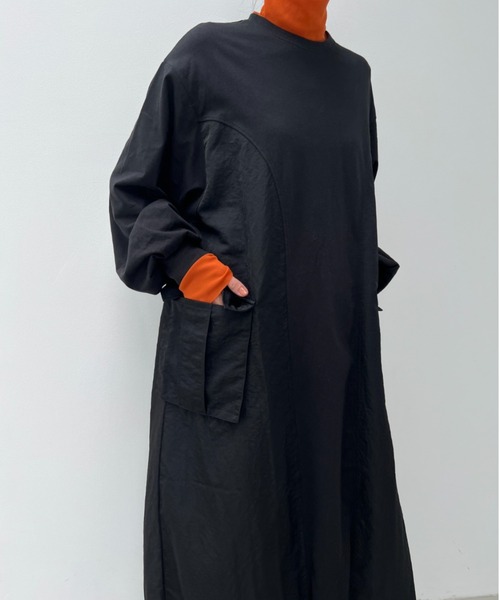 y/m（イム）の「ナイロンドッキングカットワンピース（ワンピース・レディース・ブラック/カーキ・FREE）」の13枚目の写真