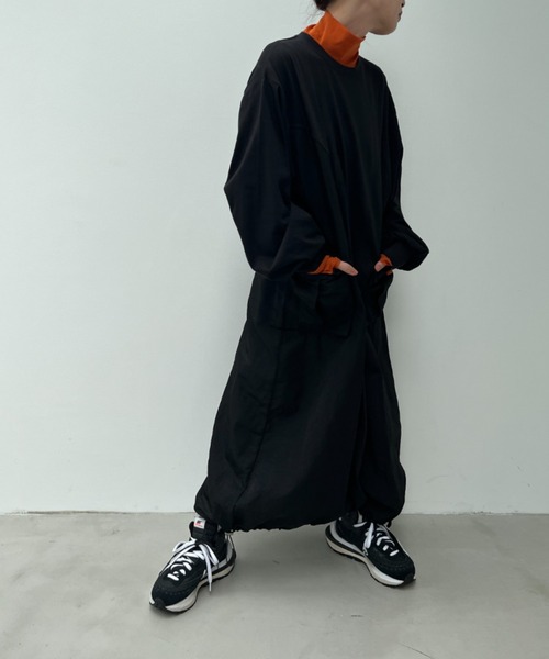 y/m（イム）の「ナイロンドッキングカットワンピース（ワンピース・レディース・ブラック/カーキ・FREE）」の11枚目の写真