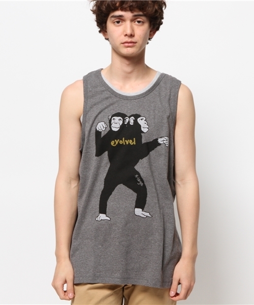 XLARGE（エクストララージ）の「EVOLVE TANK（タンクトップ・メンズ・アッシュ/レッド・SMALL/X-LARGE/MEDIUM/LARGE）」の6枚目の写真