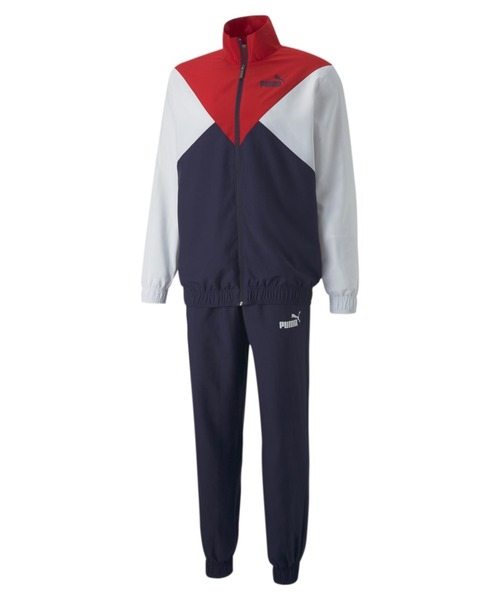 PUMA（プーマ）の「プーマ PUMA ウーブン トラックスーツ（ジャージ・メンズ・レッド/ブラック×ホワイト/ブルー・M/L/LL/S/3L）」の3枚目の写真