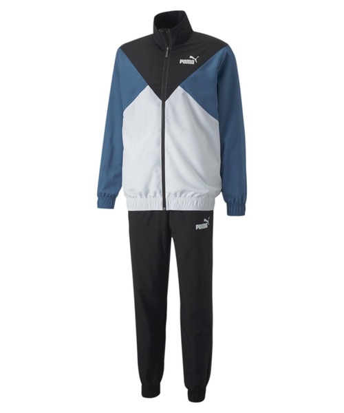 PUMA（プーマ）の「プーマ PUMA ウーブン トラックスーツ（ジャージ・メンズ・レッド/ブラック×ホワイト/ブルー・M/L/LL/S/3L）」の2枚目の写真