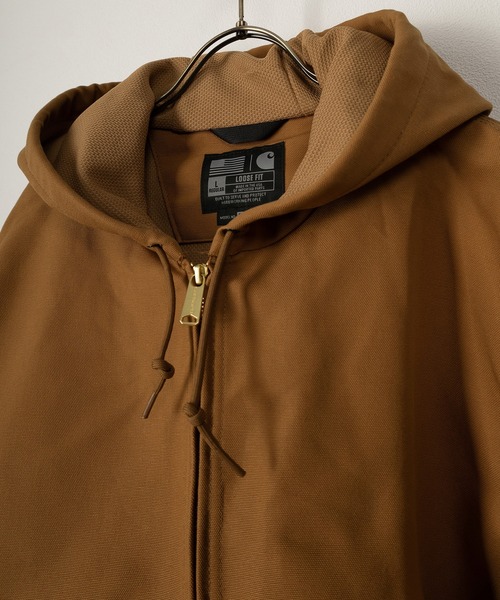 Carhartt(カーハート)の「【Carhartt/カーハート】Thermal-Lined Duck Active Jacket /サーマルライナー ダック アクティブジャケット(ブルゾン・メンズ・ブラウン/ブラック・M/L/XL)」の4枚目の写真