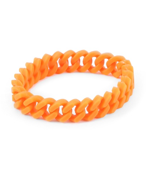 Figments(フィグメンツ)の「ラバーチェーンブレスレット(ブレスレット・レディース・オレンジ/ブラック/ブルー・FREE)」の4枚目の写真