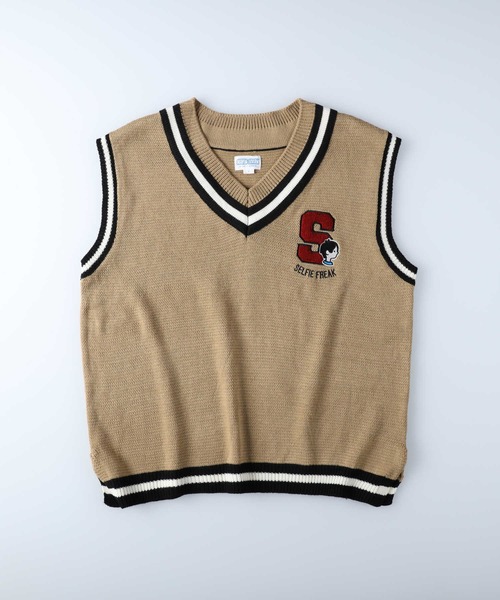 Right-on（ライトオン）の「リブラインセルフィーベスト（ベスト・メンズ・オフホワイト/ライム/ブラック/キャメル・XL/L/M）」の4枚目の写真