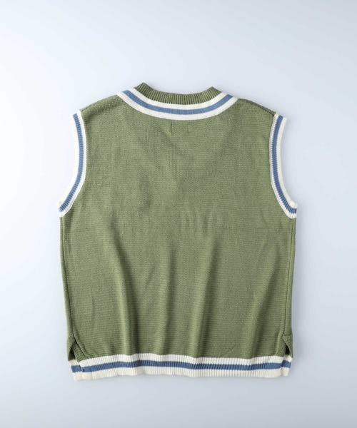 Right-on（ライトオン）の「リブラインセルフィーベスト（ベスト・メンズ・オフホワイト/ライム/ブラック/キャメル・XL/L/M）」の8枚目の写真