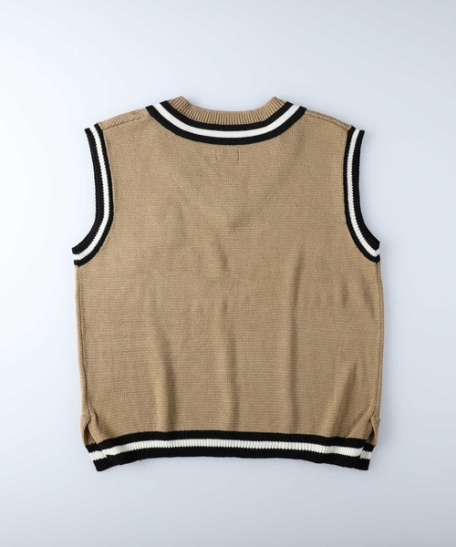 Right-on（ライトオン）の「リブラインセルフィーベスト（ベスト・メンズ・オフホワイト/ライム/ブラック/キャメル・XL/L/M）」の9枚目の写真