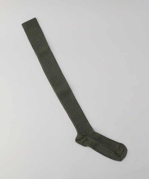FREAK'S STORE（フリークスストア）の「Baserange/ベースレンジ OVERKNEE SOCKS/オーバーニーソックス（ソックス/靴下・レディース・オリーブ/ピンク・36）」の2枚目の写真