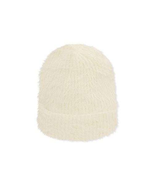 ANDGEEBEE（アンジービー）の「UNISEX シャギーニット帽（ニットキャップ/ビーニー・レディース・ブラック/アイボリー・FREE）」の13枚目の写真