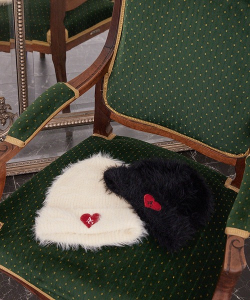 ANDGEEBEE（アンジービー）の「UNISEX シャギーニット帽（ニットキャップ/ビーニー・レディース・ブラック/アイボリー・FREE）」の10枚目の写真