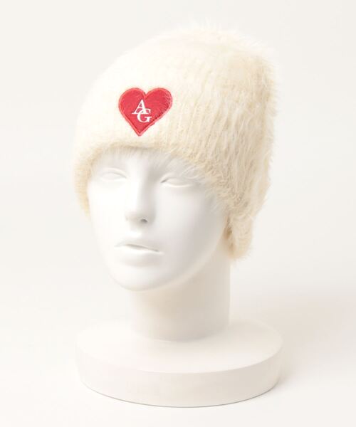 ANDGEEBEE（アンジービー）の「UNISEX シャギーニット帽（ニットキャップ/ビーニー・レディース・ブラック/アイボリー・FREE）」の17枚目の写真