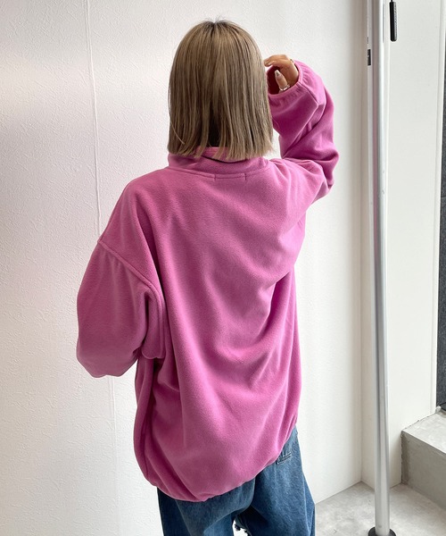 w closet(ダブルクローゼット)の「フリースハーフスナッププルオーバー(その他トップス・レディース・オフホワイト/ブラック/ピンク/グリーン/ラベンダー・FREE)」の17枚目の写真