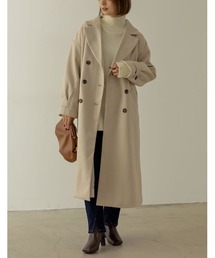 [WINTER COLLECTIONモッサダブルブレストトレンチデザインチェスターコート