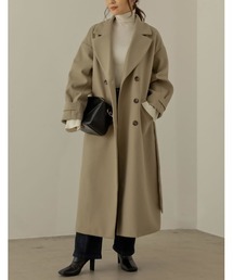 [WINTER COLLECTIONモッサダブルブレストトレンチデザインチェスターコート