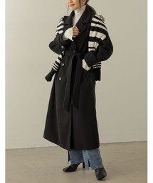 [WINTER COLLECTIONモッサダブルブレストトレンチデザインチェスターコート