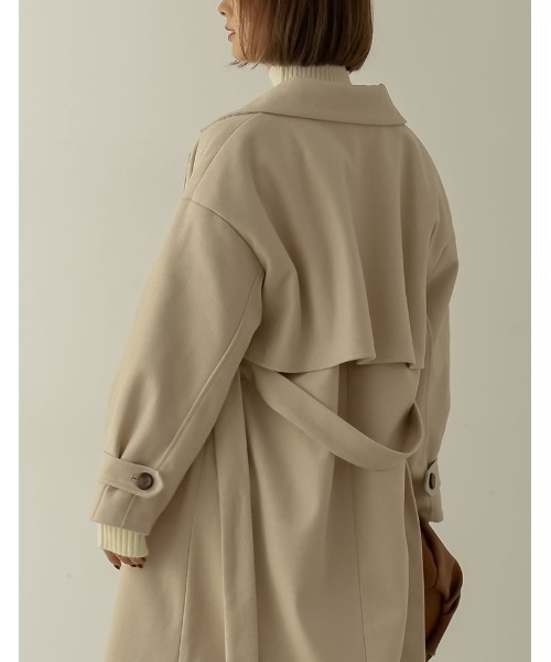 Re:EDIT(リエディ)の「[WINTER COLLECTIONモッサダブルブレストトレンチデザインチェスターコート(チェスターコート・レディース・グレイッシュベージュ/パープル/ホワイト系その他/ライトグリーン/ブルー/ブラック・MEDIUM)」の17枚目の写真