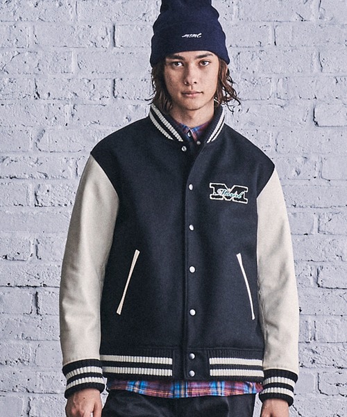 その他ブランド / ALL AMERICAN/スタジャン/42/ウール/CML MSML（エムエスエムエル）の「LEATHER SLEEVE STADIUM JACKET