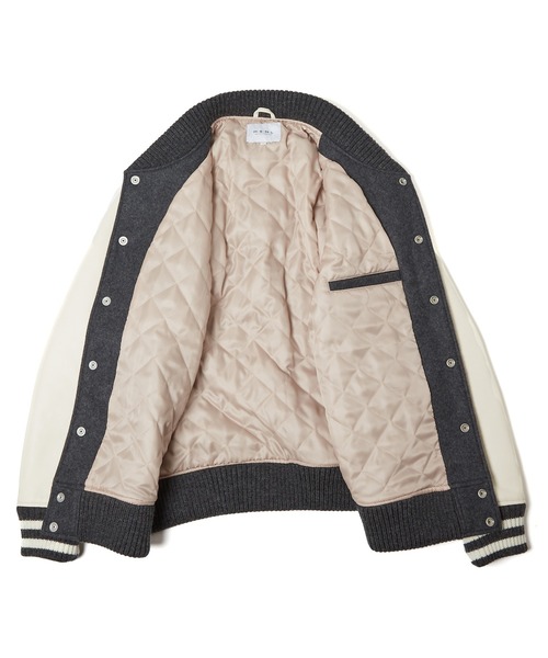 MSML（エムエスエムエル）の「LEATHER SLEEVE STADIUM JACKET