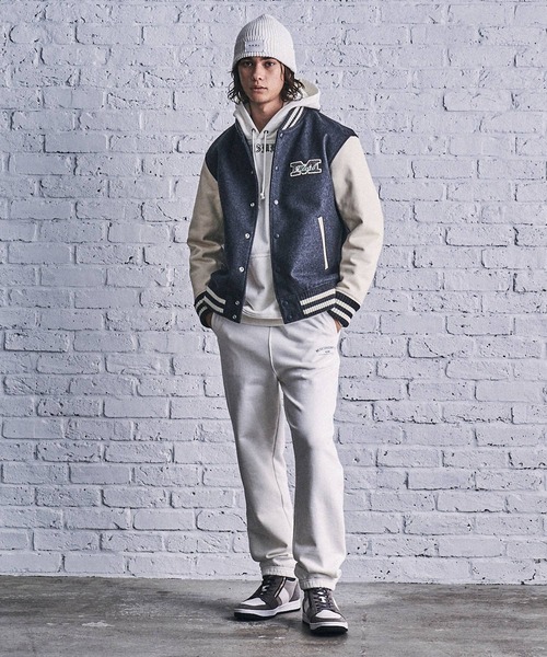 MSML（エムエスエムエル）の「LEATHER SLEEVE STADIUM JACKET