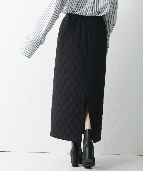 CHIC STYLE(シックスタイル)の「<大きいサイズ>ファンシーツイードキルティングロングタイトスカート シックスタイル(スカート・レディース・ブラック/アイボリー・L/LL/3L/4L/5L)」の20枚目の写真