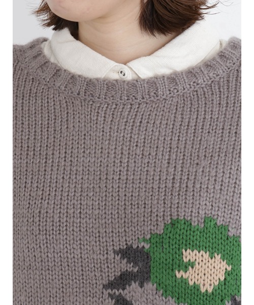 Samansa Mos2（サマンサ モスモス）の「前後着花柄ジャカードニットカーディガン（カーディガン/ボレロ・レディース・ブラック/グレー/オフホワイト・ﾌﾘ-）」の18枚目の写真