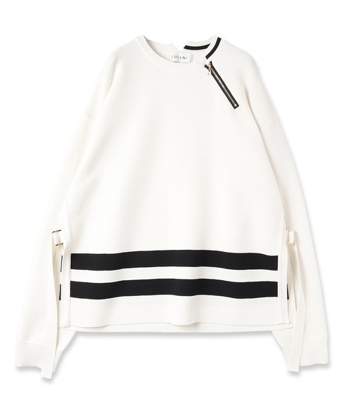 CULLNI(クルニ)の「23-SS-039 / Side Belt Line Knit(ニット/セーター・メンズ・ホワイト/ブラック/グリーン/グレー・2/1/0)」の8枚目の写真