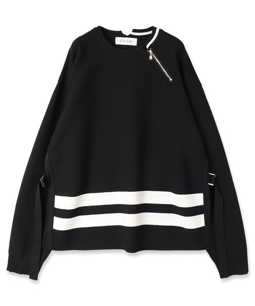 CULLNI(クルニ)の「23-SS-039 / Side Belt Line Knit(ニット/セーター・メンズ・ホワイト/ブラック/グリーン/グレー・2/1/0)」の10枚目の写真