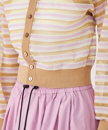 MACPHEE（マカフィー）の「シアーヤーンボーダー ビルドネック