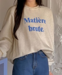 SONA | SONA 英文レタリング裏起毛トレーナー(スウェット)