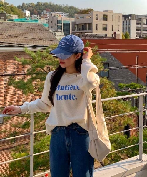 SONA（ソナ）の「SONA 英文レタリング裏起毛トレーナー（スウェット・レディース・オートミール・FREE）」の19枚目の写真