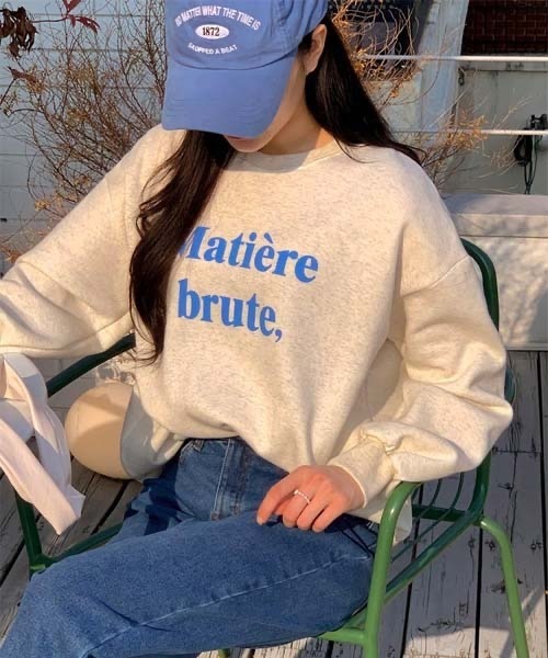 SONA（ソナ）の「SONA 英文レタリング裏起毛トレーナー（スウェット・レディース・オートミール・FREE）」の11枚目の写真