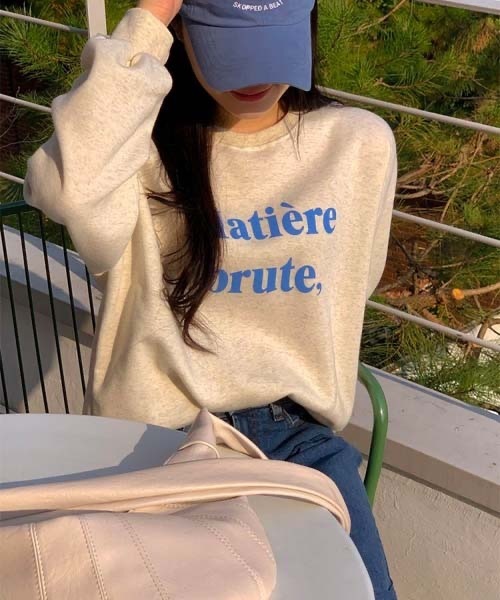 SONA（ソナ）の「SONA 英文レタリング裏起毛トレーナー（スウェット・レディース・オートミール・FREE）」の20枚目の写真