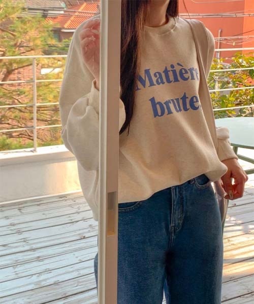 SONA（ソナ）の「SONA 英文レタリング裏起毛トレーナー（スウェット・レディース・オートミール・FREE）」の18枚目の写真