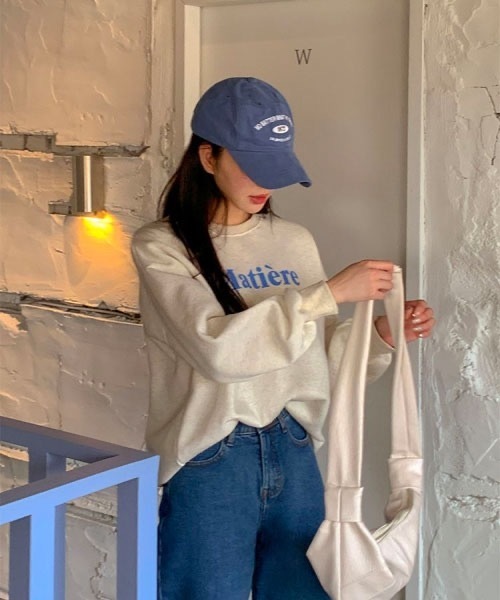 SONA（ソナ）の「SONA 英文レタリング裏起毛トレーナー（スウェット・レディース・オートミール・FREE）」の3枚目の写真