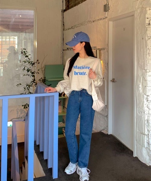 SONA（ソナ）の「SONA 英文レタリング裏起毛トレーナー（スウェット・レディース・オートミール・FREE）」の2枚目の写真