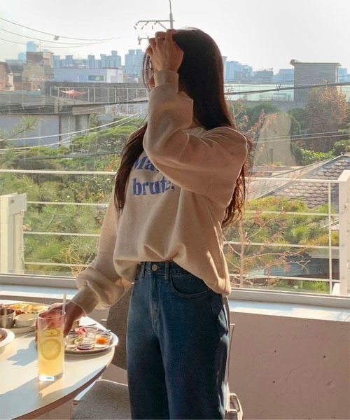 SONA（ソナ）の「SONA 英文レタリング裏起毛トレーナー（スウェット・レディース・オートミール・FREE）」の17枚目の写真