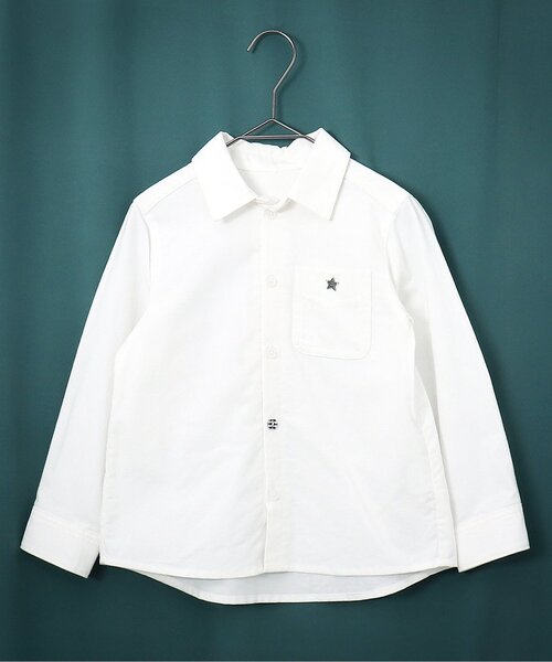 BREEZE（ブリーズ）の「レギュラーカラーシャツ（シャツ/ブラウス・キッズ・オフホワイト/ブルー/ブラック・120/100/90/130/110）」の2枚目の写真