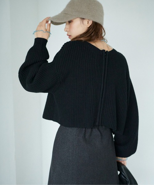 FREE'S MART（フリーズマート）の「◆前後2Wayショート丈ZIPカーディガン（カーディガン/ボレロ・レディース・ピンク/ホワイト/ブラック・FREE）」の22枚目の写真