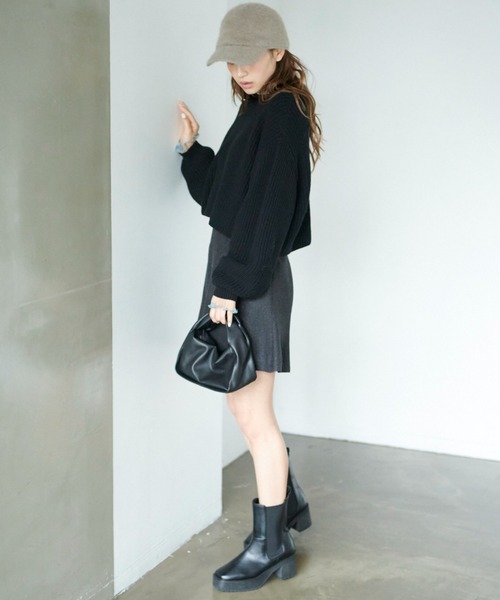 FREE'S MART（フリーズマート）の「◆前後2Wayショート丈ZIPカーディガン（カーディガン/ボレロ・レディース・ピンク/ホワイト/ブラック・FREE）」の4枚目の写真