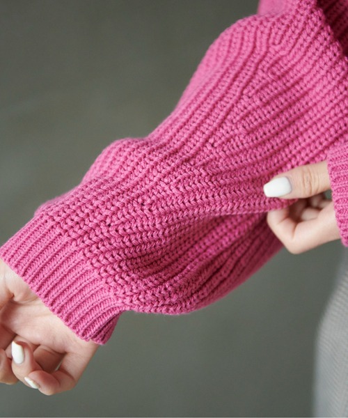 FREE'S MART（フリーズマート）の「◆前後2Wayショート丈ZIPカーディガン（カーディガン/ボレロ・レディース・ピンク/ホワイト/ブラック・FREE）」の7枚目の写真