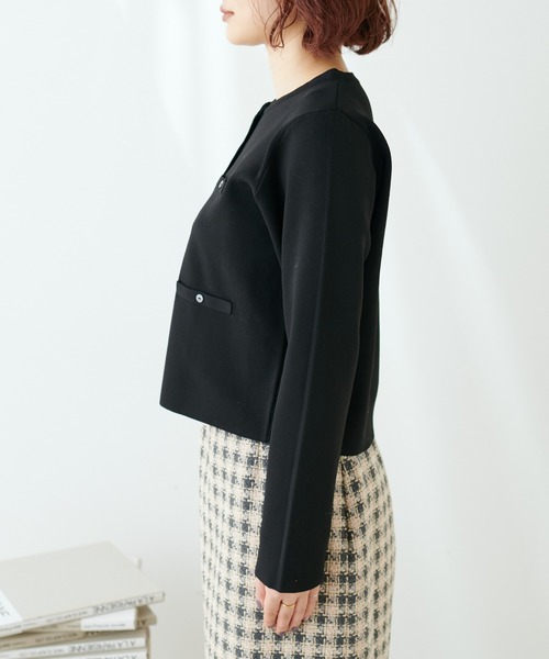 natural couture（ナチュラルクチュール）の「お家で洗えるちび釦カーディガン（カーディガン/ボレロ・レディース・ブラック/レッド/オフホワイト/カーキ/ピンク/ブルー/グレイッシュベージュ・FREE）」の21枚目の写真